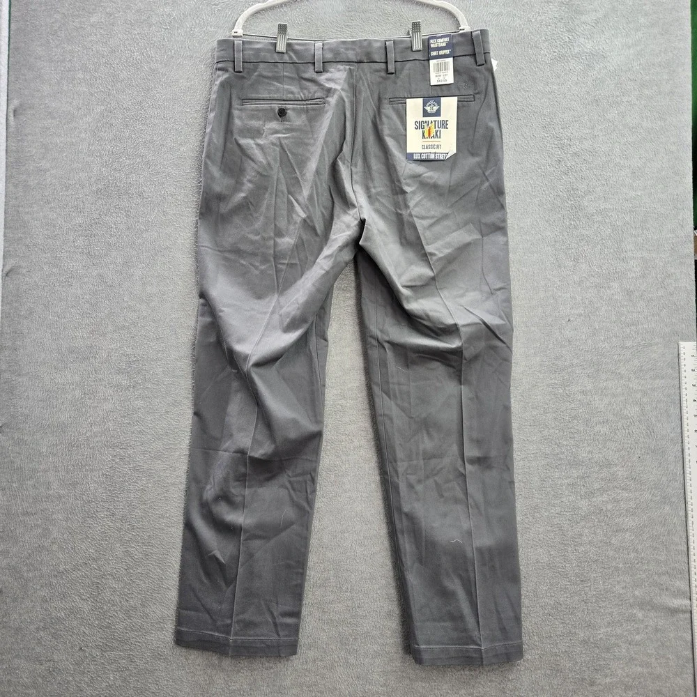 Dockers Men Pants 38X31 Gray Khakis Twill Button 31